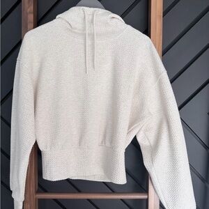 Old Navy Ivory Textured Dynamic Fleece Hoodie
